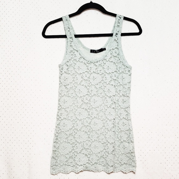 Mint Metallic Lace Cami/Tank *Sz XS* BKE Boutique - Picture 5 of 5